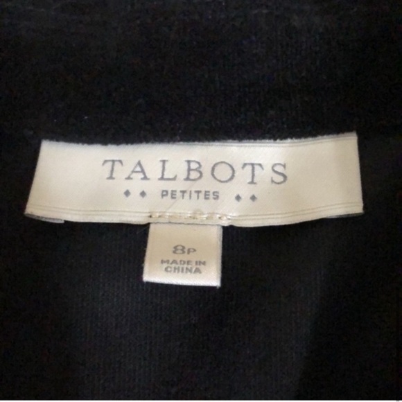 Talbots velvet knit tapered blazer jacket, button down, business casual, petite - Picture 5 of 8